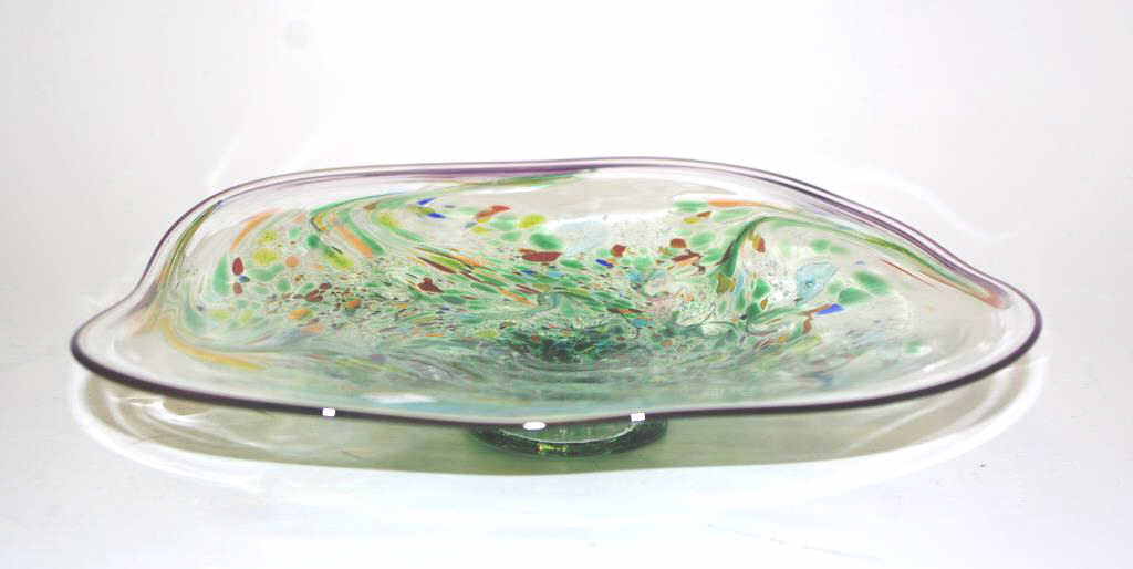 Eamonn Vereker Australian art glass footed bowl - Image 2 of 3