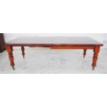 Victorian style mahogany extension table