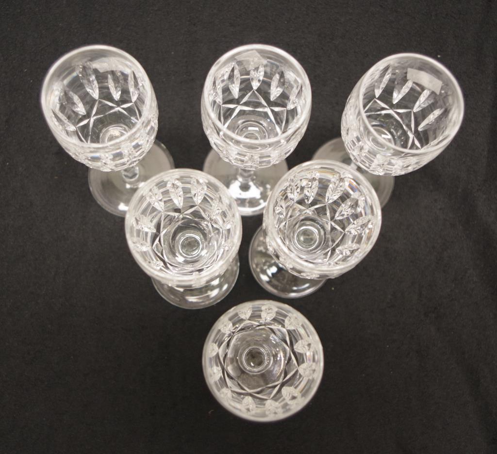 Six Waterford crystal stemmed sherry glasses - Image 3 of 4