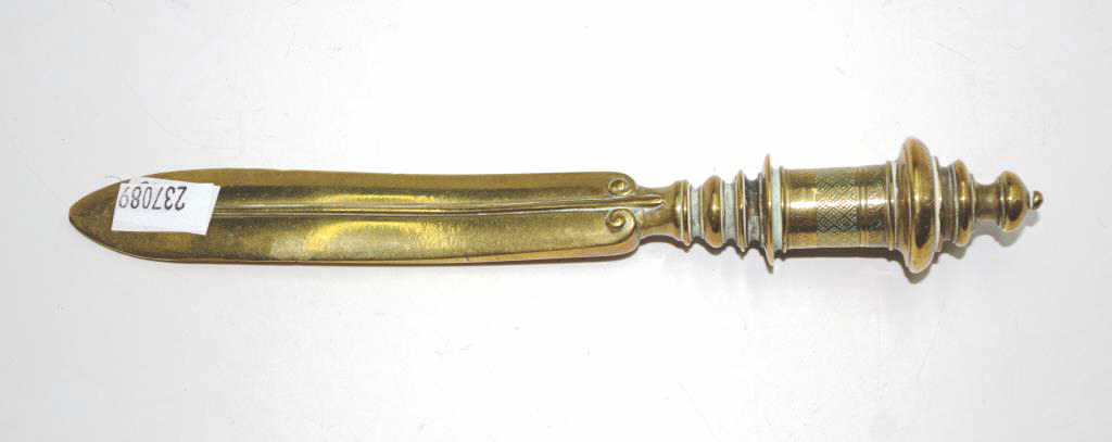 Antique Indian brass letter opener - Image 2 of 2