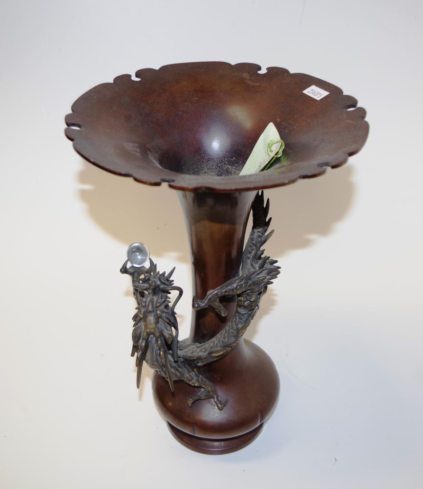 19th century Japanese Meiji period bronze vase - Image 5 of 8