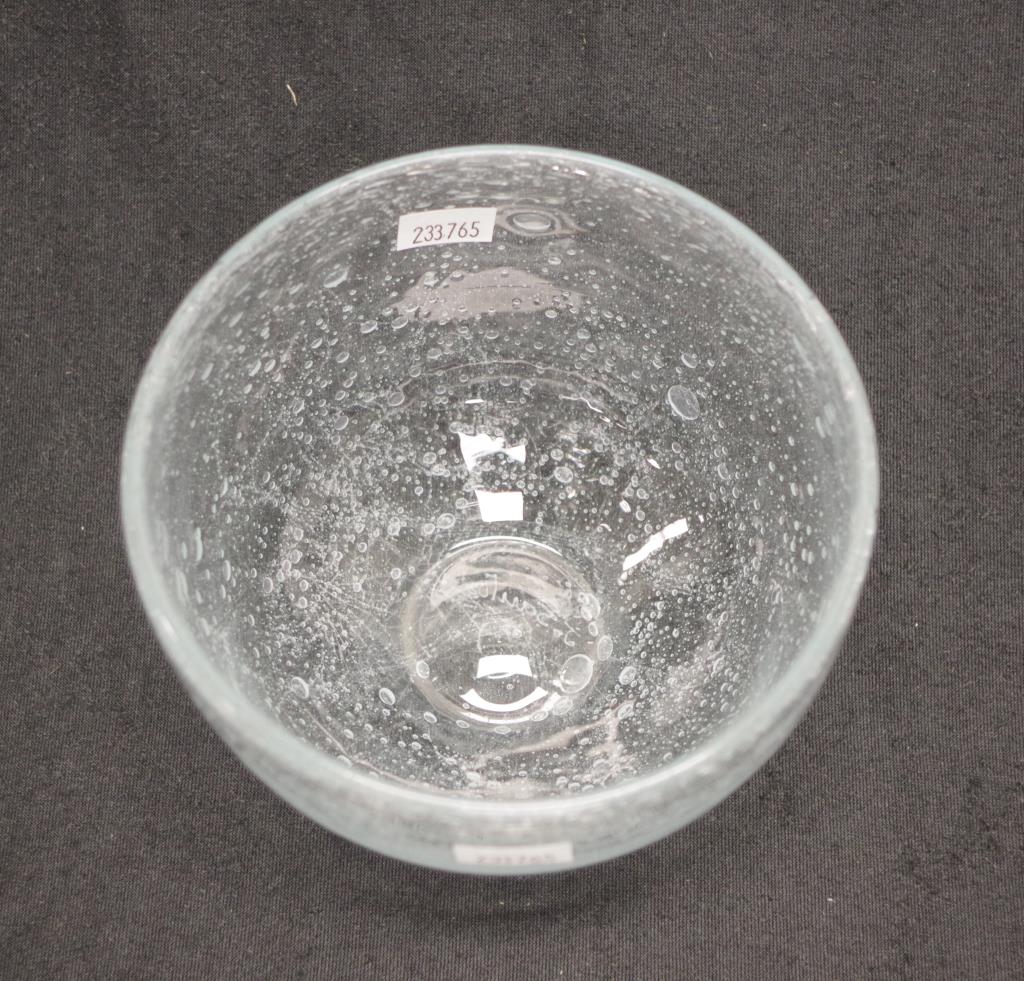 Julio Santos art glass air bubble bowl - Image 2 of 4