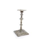 Early George III silver taper candlestick