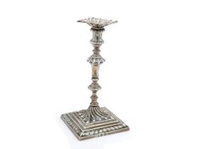 Early George III silver taper candlestick