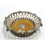 Victorian Elkington silver plate bottle coaster