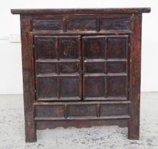 Chinese elm wood storage cabinet
