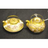 Two good miniature Japanese Satsuma teapots