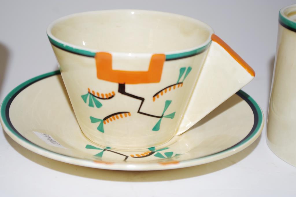 Clarice Cliff Bizarre "Ravel" Conical cup & saucer - Image 4 of 4