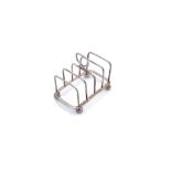 George V silver toast rack