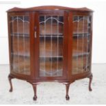 Art Deco leadlight display cabinet