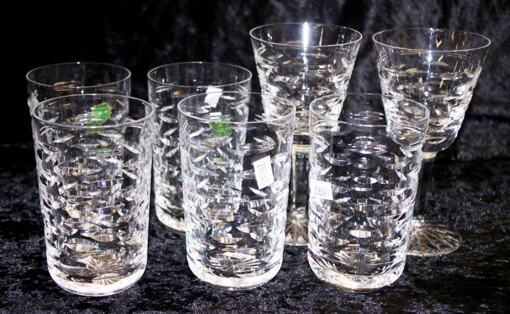 Seven Waterford Crystal Tralee glasses - Image 2 of 3