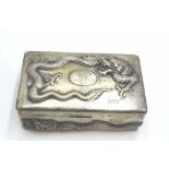 Antique Chinese silver cigarette box