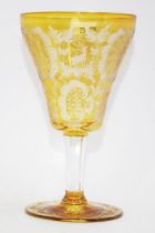 Early 20th century Bohemian wine glass
