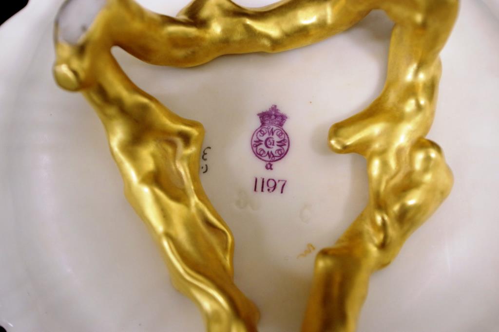 Antique Royal Worcester blush ivory dessert set - Image 4 of 4