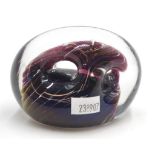 Chuck &Lesley Simpson iridescent glass paperweight