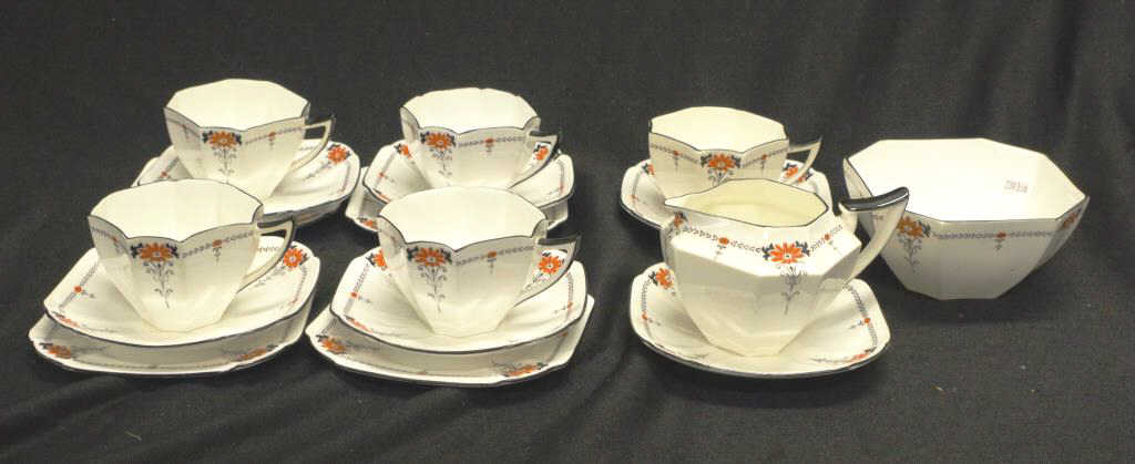 Early Shelley Queen Anne shape part tea set