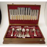 Good early canteen silver plated cutlery