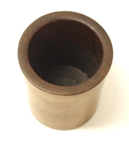 Chinese wood brush pot - Image 2 of 2