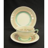 Early Susie Cooper teacup trio