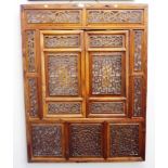 Large vintage Chinese carved window