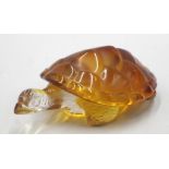 Lalique France crystal Caroline turtle figurine