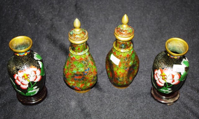 Group Chinese cloisonne decorated pieces - Bild 2 aus 2