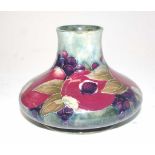 Walter Moorcroft open pomegranate squat vase