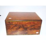 Victorian burr walnut inlaid table top box