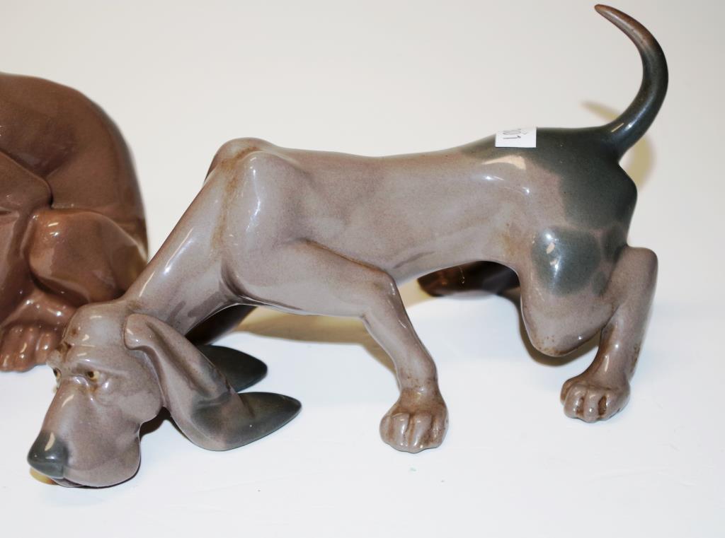 Two Lladro hound dog figures - Image 2 of 4