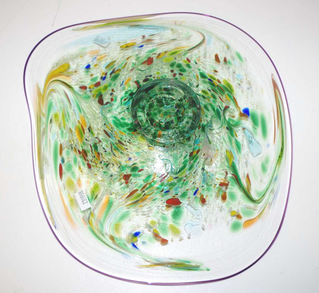 Eamonn Vereker Australian art glass footed bowl - Image 3 of 3