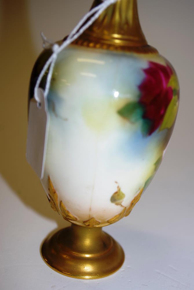 Royal Worcester hand painted vase - Image 3 of 4