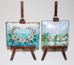 Two Limoges enamel signed artworks on copper