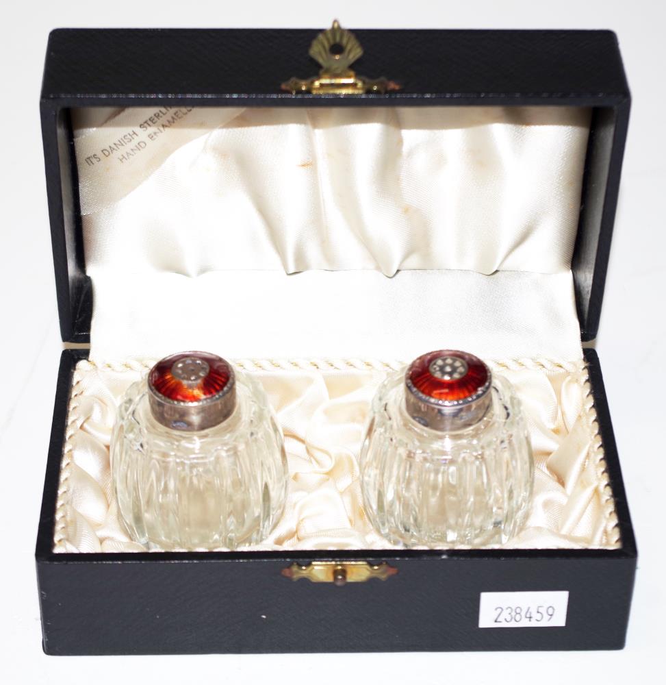 Pair Neka Denmark silver capped pepper shakers - Image 4 of 4