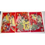 Three various Japanese woodblock print