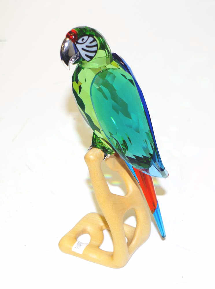 Large coloured Swarovski crystal chrome Macaw - Image 2 of 3