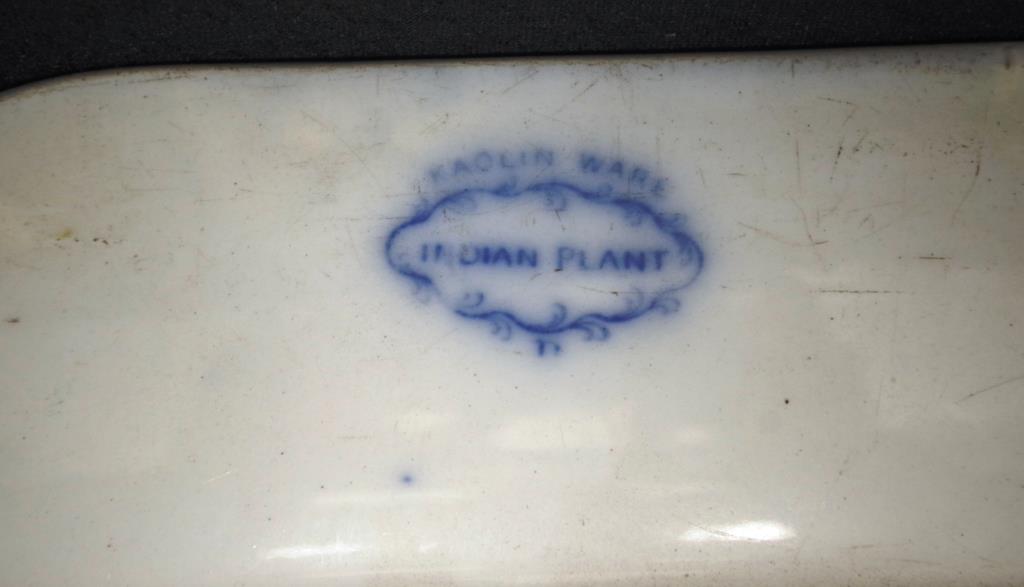 Mid 19th century Davenport blue & white platter - Image 3 of 3