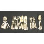 Vintage silver plate park cutlery set