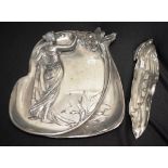 Early WMF Art Nouveau figural wall plaque