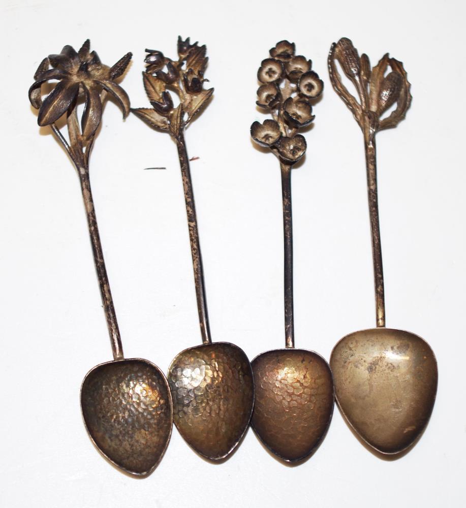 Four sterling silver Australian floral teaspoons - Image 2 of 5