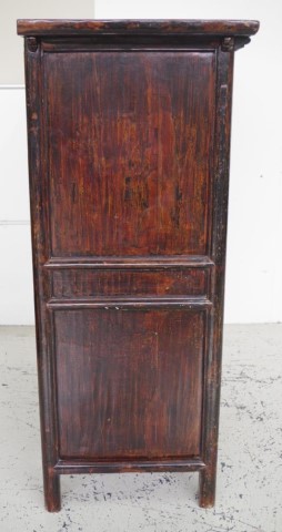 Chinese lacquered elm wood cabinet - Image 3 of 3