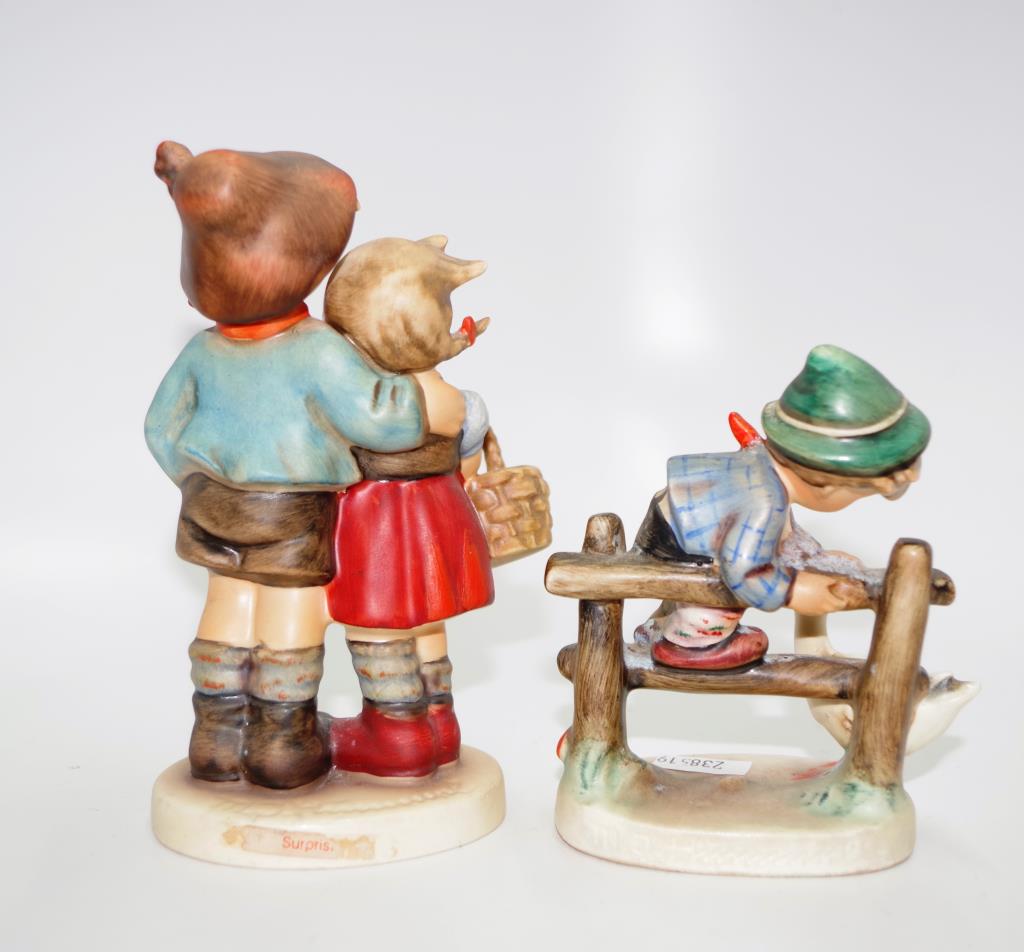 Goebel Hummel boy and girl with basket - Image 2 of 3