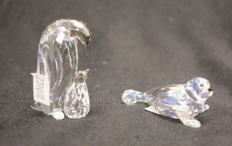 Swarovski penguin and seal