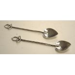 Pair of Australian silver coffee spoons