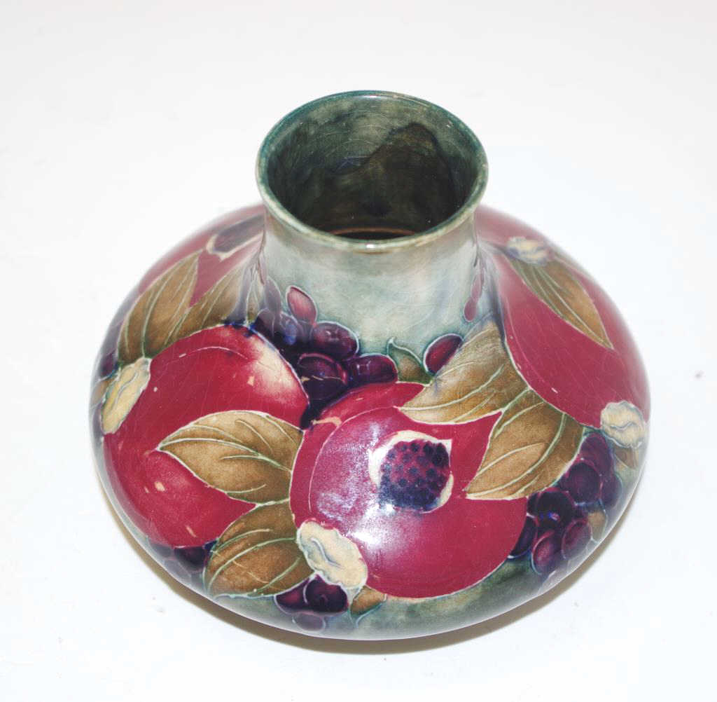 Walter Moorcroft open pomegranate squat vase - Image 2 of 3