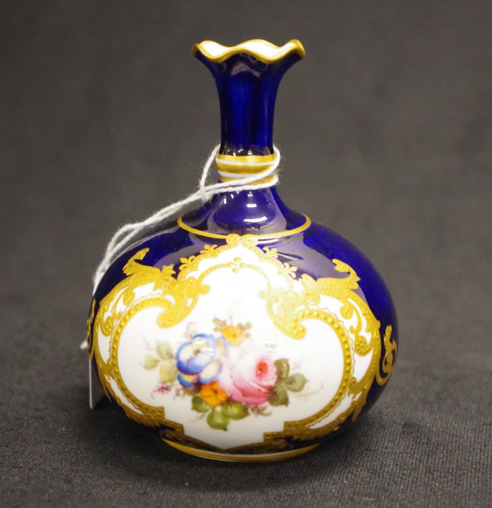 Royal Crown Derby floral painted vase