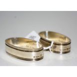 Pair Georg Jensen silver napkin rings