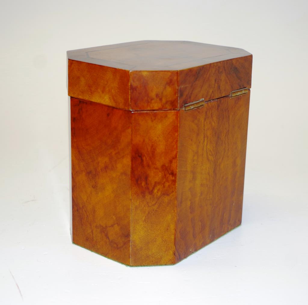 Antique tea caddy with later interior - Image 3 of 5