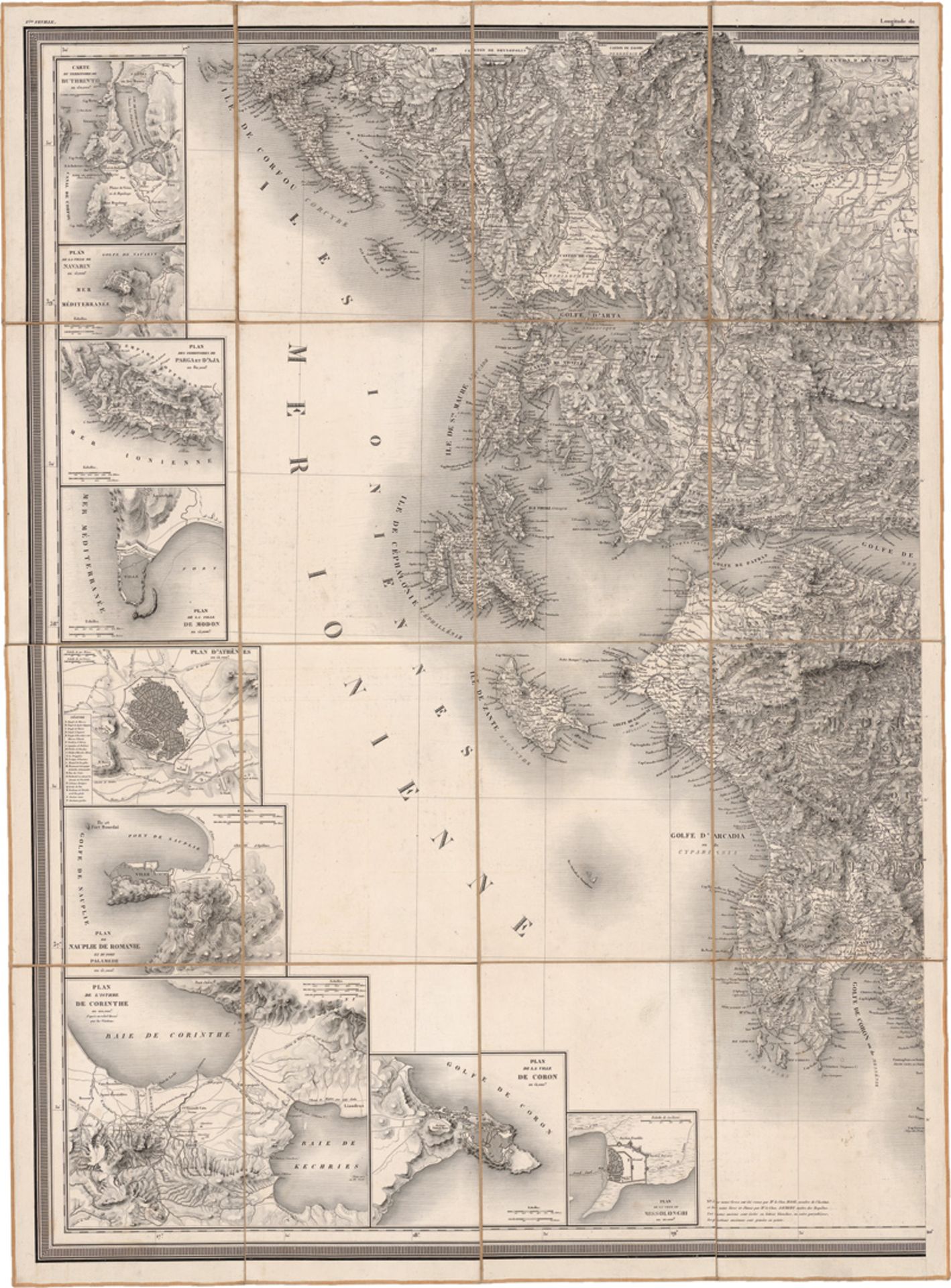 Lapie, Pierre: Carte physique, historique & routiére de la Gréce - Image 2 of 2