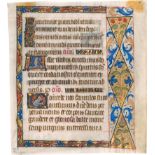 Horae BMV: Einzelblatt eines spätmittelalterlichen Stundenbuchs
