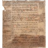 Priscianus Caesariensis: Institutiones grammaticae. Fragment eines Blattes aus ei...